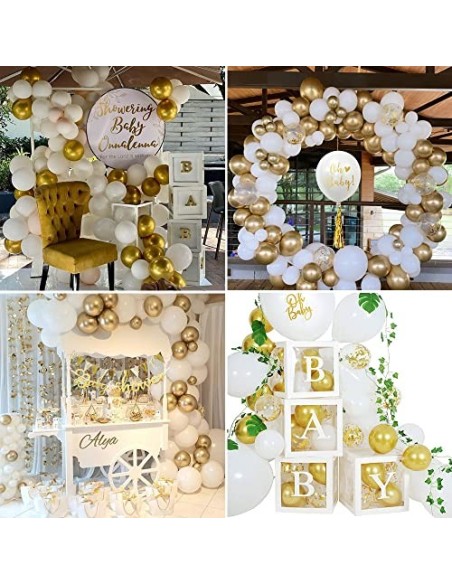 Baby Shower Niña Niño, Globos Decoracion Baby Shower Dorado Unisex Momia para Ser Faja Pancartas para Baby Shower Adornos par