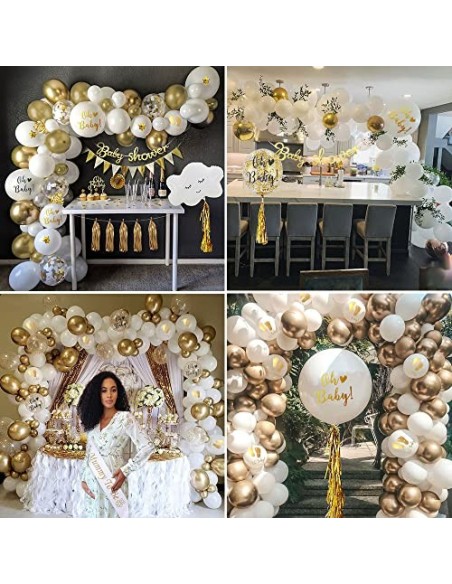 Baby Shower Niña Niño, Globos Decoracion Baby Shower Dorado Unisex Momia para Ser Faja Pancartas para Baby Shower Adornos par