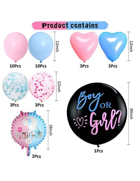 Baby Shower Decoraciones de Revelación de Género Bandera de Niño O Niña Género Revelan Partido Kit con Globo para El Género, 