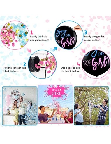 Baby Shower Decoraciones de Revelación de Género Bandera de Niño O Niña Género Revelan Partido Kit con Globo para El Género, 