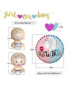 Baby Shower Globos, Diealles Shine 17 Piezas Gender Reveal Balloon para  Decoracion Baby Shower Niño, Azul Globos para Baby Sh