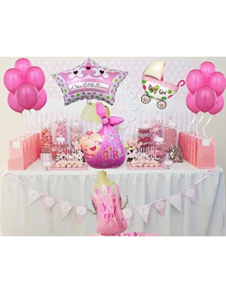 Decoración de globos para Baby Shower de niña - Photocall rosa para adornar bautizo, Babyshower - Regalo Nacimiento bebé - Se
