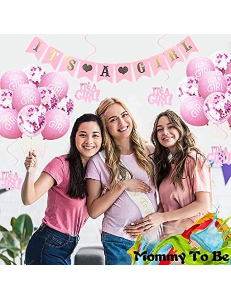 Crazy-M Decoración de Baby Shower para niñas/es una niña babyshower decoración/Baby Shower decoración Globos