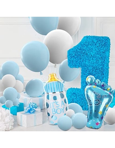 Baby Shower Decoracion Niño, Guirnalda de Globos para Decoración de Fiesta de Baby Shower, Guirnalda para Baby Shower Niño, F