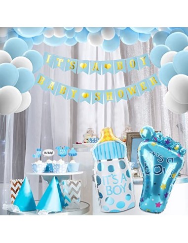 Baby Shower Decoracion Niño, Guirnalda de Globos para Decoración de Fiesta de Baby Shower, Guirnalda para Baby Shower Niño, F