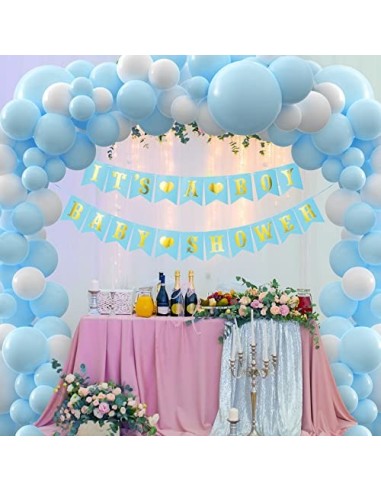 Baby Shower Decoracion Niño, Guirnalda de Globos para Decoración de Fiesta de Baby Shower, Guirnalda para Baby Shower Niño, F