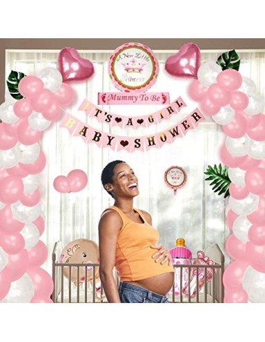 colmanda Baby Shower Decoracion Niña, 35 Piezas Baby Shower Decoración Globos de Fiesta para Baby Shower, Decoración de Baby 
