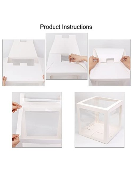 HOWAF Cajas de globos de primer cumpleaños para niño, 3 unidades, color blanco, transparente, con una letra para primer cumpl