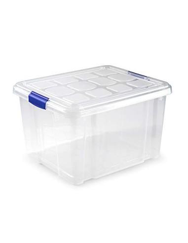 Plastic Forte - Caja de ordenación nº 2,con Capacidad de 25 litros, sin Ruedas, Especial para la organización del hogar, con 