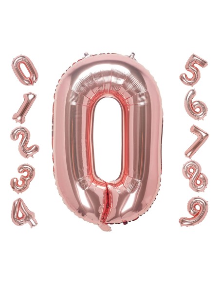 Globo Número Azul/Rojo/Oro/Plata/Oro rosa/Arco iris 105cm Gigante Globo Mylar Grande Ideal para Fiesta Apto para Helio