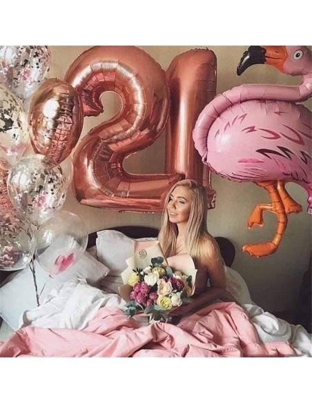 Globo Número Azul/Rojo/Oro/Plata/Oro rosa/Arco iris 105cm Gigante Globo Mylar Grande Ideal para Fiesta Apto para Helio