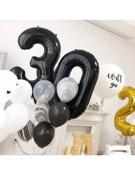 Globo Número Azul/Rojo/Oro/Plata/Oro rosa/Arco iris 105cm Gigante Globo Mylar Grande Ideal para Fiesta Apto para Helio