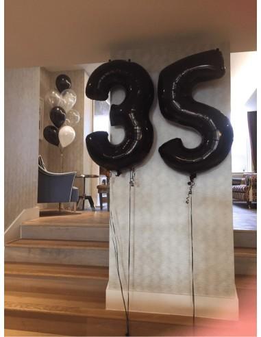 Globo Número Azul/Rojo/Oro/Plata/Oro...