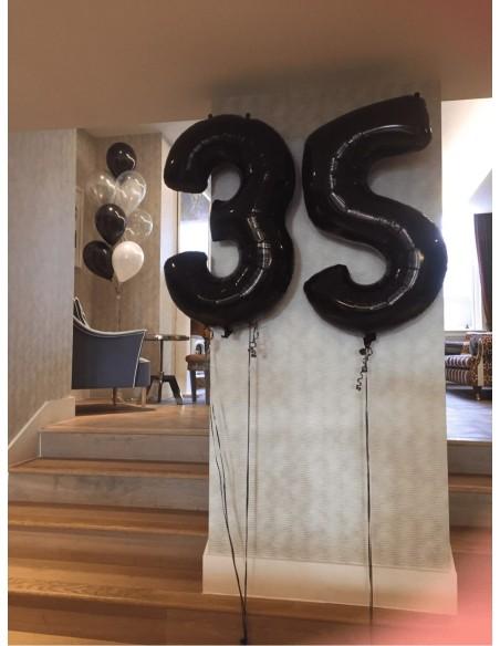 Globo Número Azul/Rojo/Oro/Plata/Oro rosa/Arco iris 105cm Gigante Globo Mylar Grande Ideal para Fiesta Apto para Helio