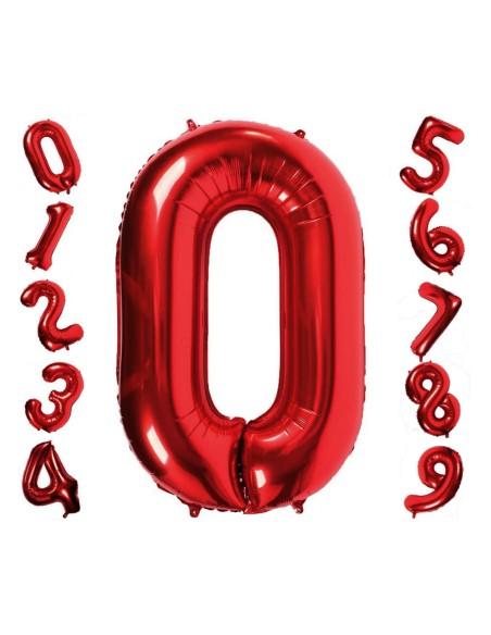 Globo Número Azul/Rojo/Oro/Plata/Oro rosa/Arco iris 105cm Gigante Globo Mylar Grande Ideal para Fiesta Apto para Helio