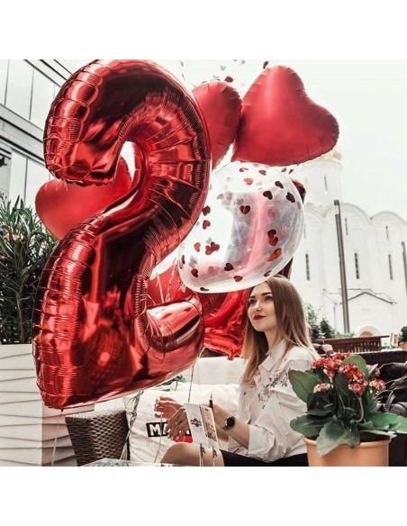 Globo Número Azul/Rojo/Oro/Plata/Oro rosa/Arco iris 105cm Gigante Globo Mylar Grande Ideal para Fiesta Apto para Helio