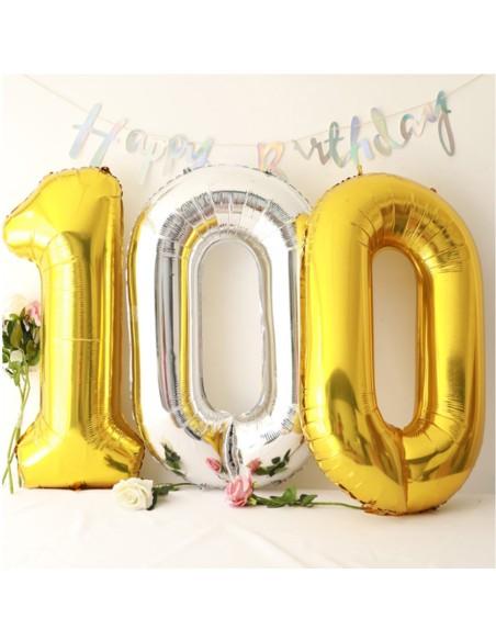 Globo Número Azul/Rojo/Oro/Plata/Oro rosa/Arco iris 105cm Gigante Globo Mylar Grande Ideal para Fiesta Apto para Helio