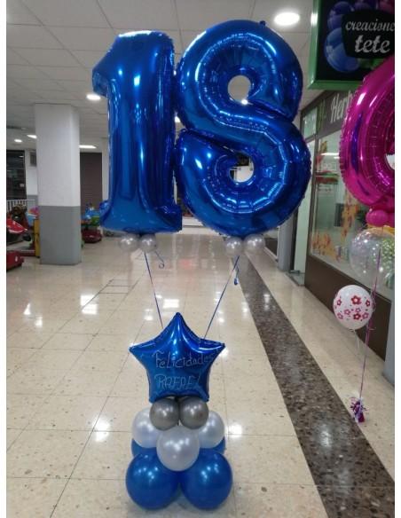 Globo Número Azul/Rojo/Oro/Plata/Oro rosa/Arco iris 105cm Gigante Globo Mylar Grande Ideal para Fiesta Apto para Helio