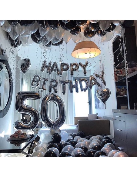 Globo Número Azul/Rojo/Oro/Plata/Oro rosa/Arco iris 105cm Gigante Globo Mylar Grande Ideal para Fiesta Apto para Helio