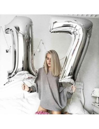 Globo Número Azul/Rojo/Oro/Plata/Oro...