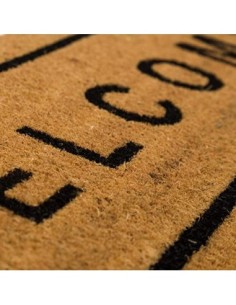 Felpudo Antideslizante marrón clásico de Fibra de Coco Natural de 25x75 cm  Welcome  2