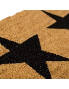 Lola Home Felpudo Antideslizante marrón clásico de Fibra de Coco Natural de 25x75 cm  Stars  2