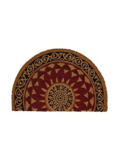 Felpudo Abanico Antideslizante Granate de Fibra de Coco de 60x40 cm - LOLAhome