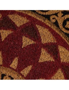 Felpudo Abanico Antideslizante Granate de Fibra de Coco de 60x40 cm - LOLAhome 2