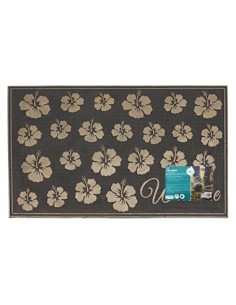 JVL – Felpudo Pesado de Puntas de Goma Havana, 45 x 75 cm, Multicolor, Caucho, Multi/Colour, 45 x 75 x 1 cm