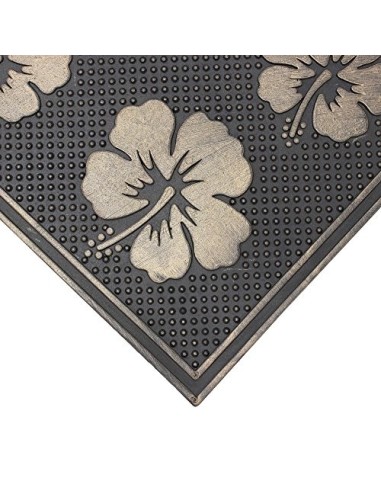 JVL – Felpudo Pesado de Puntas de Goma Havana, 45 x 75 cm, Multicolor, Caucho, Multi/Colour, 45 x 75 x 1 cm