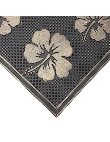 JVL – Felpudo Pesado de Puntas de Goma Havana, 45 x 75 cm, Multicolor, Caucho, Multi/Colour, 45 x 75 x 1 cm