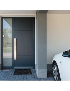 Relaxdays Felpudo de Goma con Adornos, 60 x 40 cm, para Interior y Exterior, Antideslizante, Color Negro 2