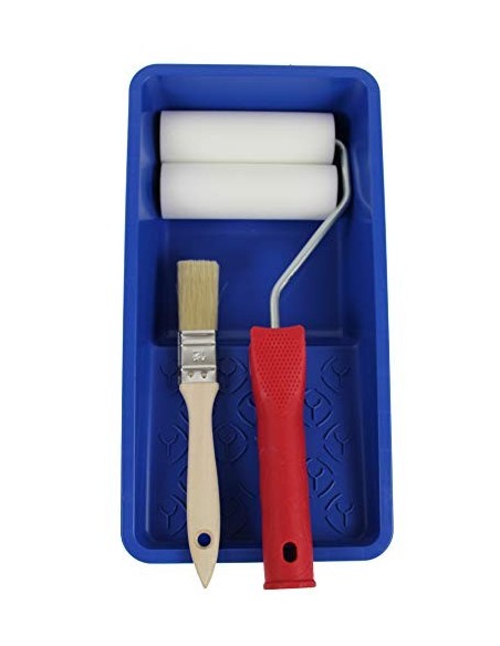 Mini Rodillo Pintura de Espuma + Cubeta + Pincel