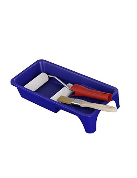 Mini Rodillo Pintura de Espuma + Cubeta + Pincel