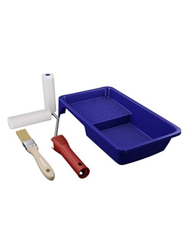 Mini Rodillo Pintura de Espuma + Cubeta + Pincel