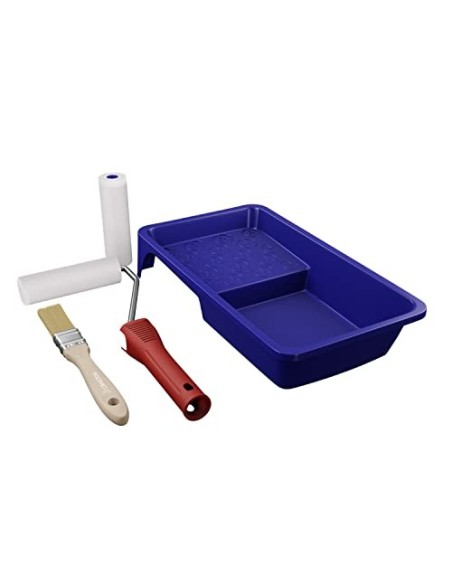 Mini Rodillo Pintura de Espuma + Cubeta + Pincel
