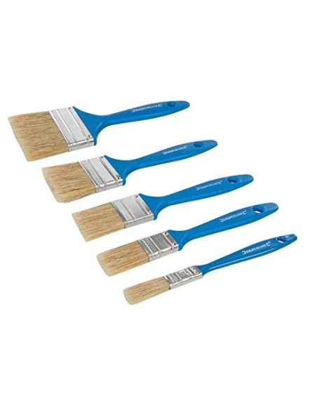 Silverline 314733 Juego de Pinceles Desechables para Pintar, 5 Unidades
