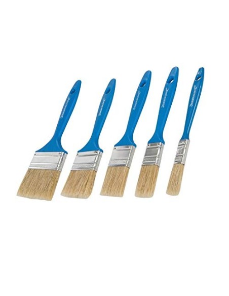 Silverline 314733 Juego de Pinceles Desechables para Pintar, 5 Unidades