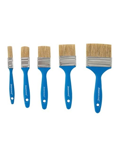 Silverline 314733 Juego de Pinceles Desechables para Pintar, 5 Unidades