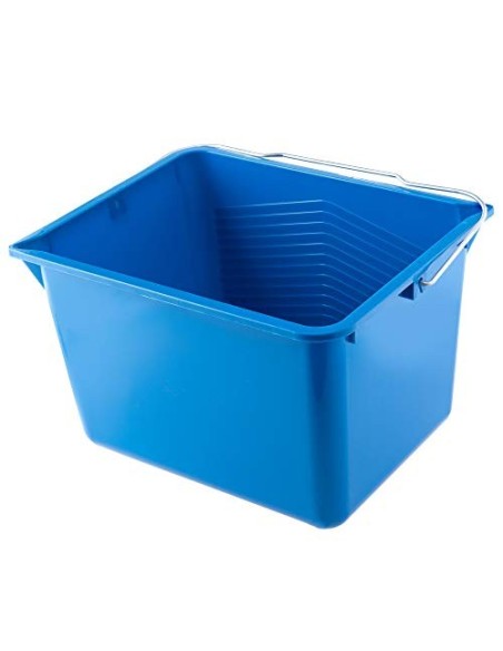 KADAX Cubo de pintura cuadrado de plástico para pintura, cubo con mango de metal, cubo de agua resistente con borde de vertid