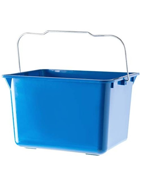 KADAX Cubo de pintura cuadrado de plástico para pintura, cubo con mango de metal, cubo de agua resistente con borde de vertid