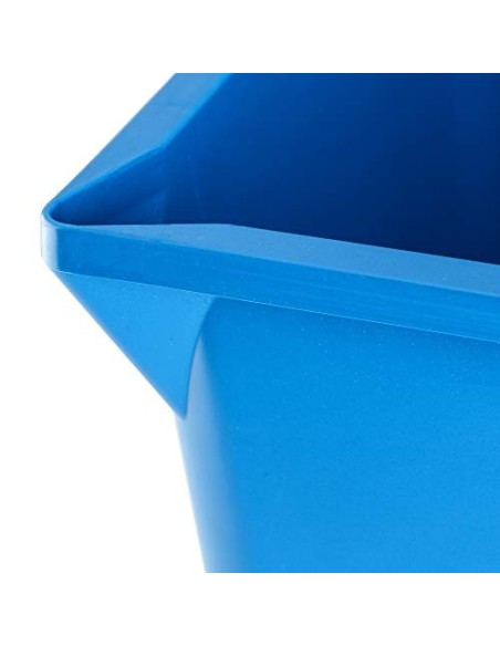 KADAX Cubo de pintura cuadrado de plástico para pintura, cubo con mango de metal, cubo de agua resistente con borde de vertid