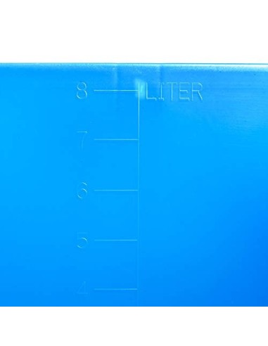 KADAX Cubo de pintura cuadrado de plástico para pintura, cubo con mango de metal, cubo de agua resistente con borde de vertid