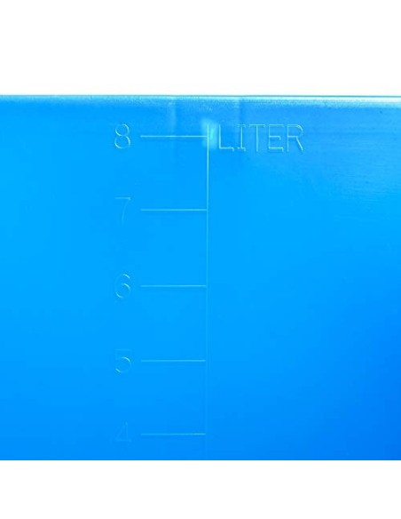 KADAX Cubo de pintura cuadrado de plástico para pintura, cubo con mango de metal, cubo de agua resistente con borde de vertid