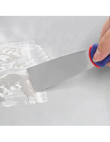 WORKRPO Juego de Espátulas de Acero Inoxidable en 4 Formas 4/7.5/10 / 15 CM de Ancho