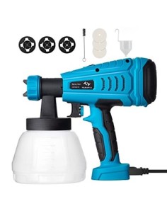 550W Pistola de Pintura Tilswall, 1300ml Gran Recipiente Desmontable, Velocidad Máx 1200ml/min, 3 Patrones de Pulverizar, 3 B