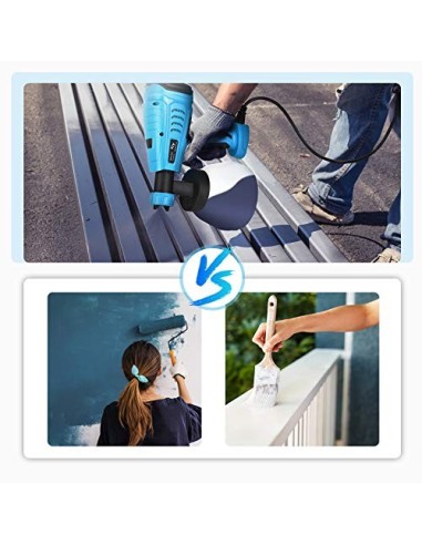 550W Pistola de Pintura Tilswall, 1300ml Gran Recipiente Desmontable, Velocidad Máx 1200ml/min, 3 Patrones de Pulverizar, 3 B