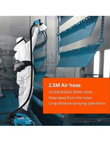 Tilswall Pistola de Pintura 800W, Gran Capacidad de 1300ml, Mejor Velocidad de 1100ml/min, de 3 Modos de Pintar con 3 Boquill