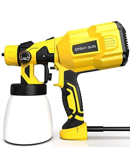 Pistola de Pintura, Pistola de Pintar 550W, Pistola Pintura Eléctrica 550ml/min, Pistola de Pulverización con 800 ml de Recip