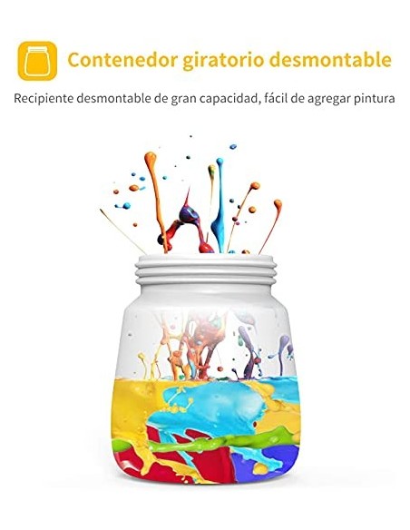 Pistola de Pintura, Pistola de Pintar 550W, Pistola Pintura Eléctrica 550ml/min, Pistola de Pulverización con 800 ml de Recip